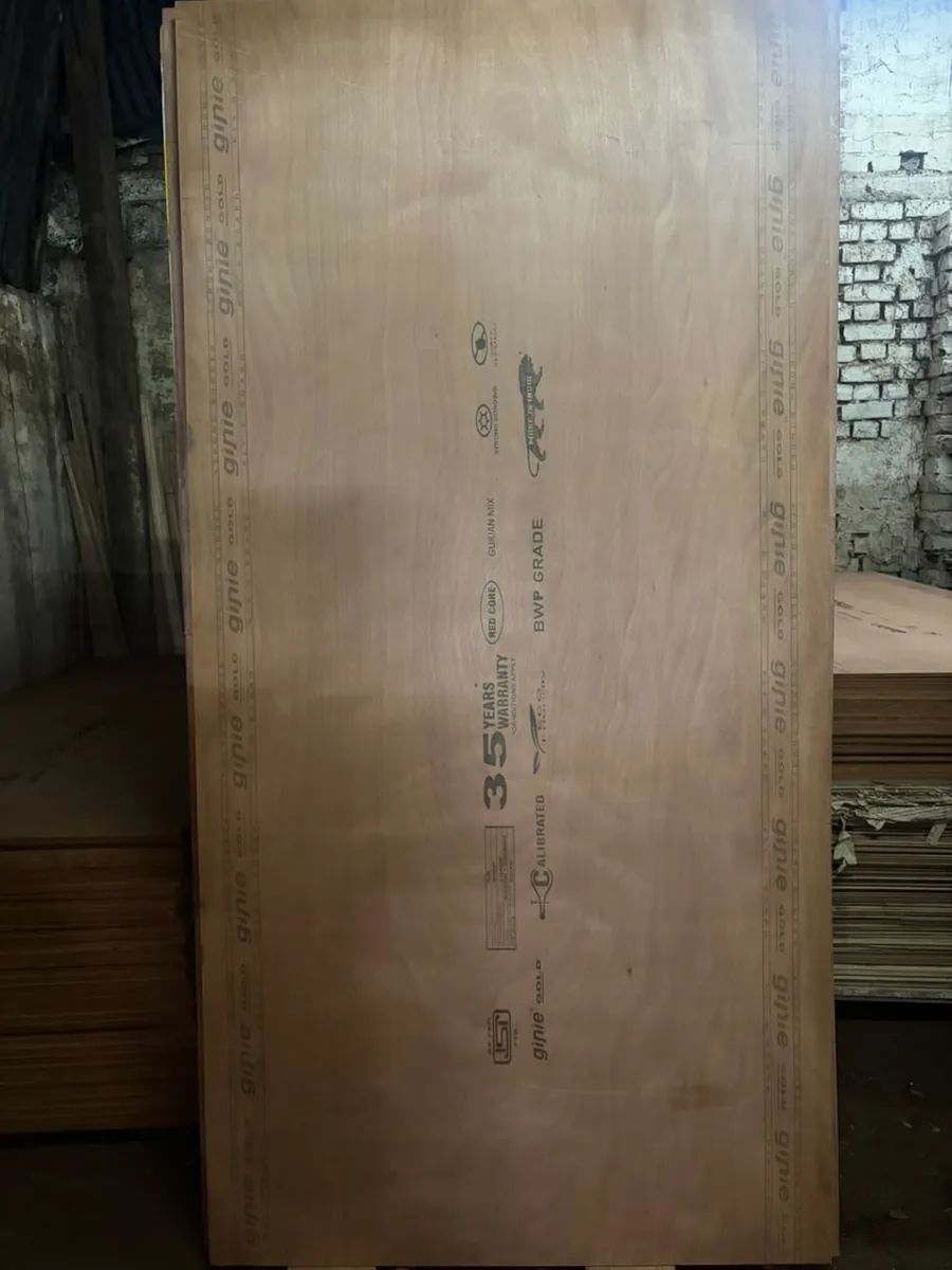 Ginie Gold plywood sheet with printed markings